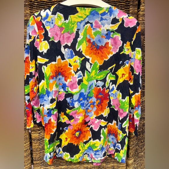 Lauren Ralph Lauren Women's Floral‎ Top - Multicolor, Size: 2X - Picture 3 of 5